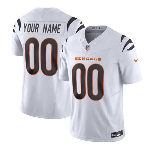 Cincinnati Bengals Active Player Custom 2023 F.U.S.E. White Vapor Untouchable Limited Stitched Jersey - CCB78
