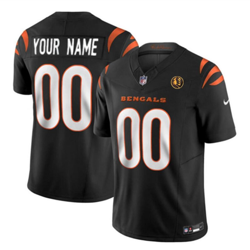 Black Cincinnati Bengals Active Player Custom 2023 F.U.S.E. With John Madden Patch Vapor Limited Stitched Football Jersey - CCB35