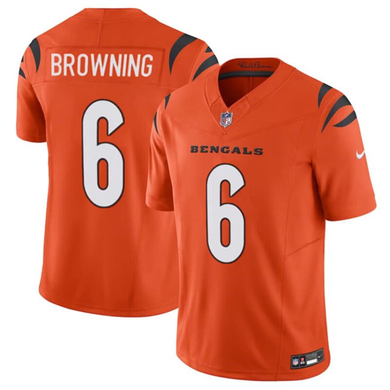 Orange Cincinnati Bengals #6 Jake Browning 2023 F.U.S.E. Vapor Untouchable Limited Stitched Jersey - CCB107