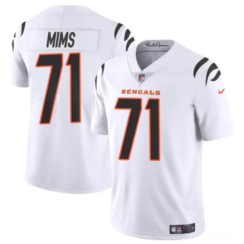 White Cincinnati Bengals #71 Amarius Mims 2024 Draft Vapor Untouchable Limited Stitched Jersey - CCB69