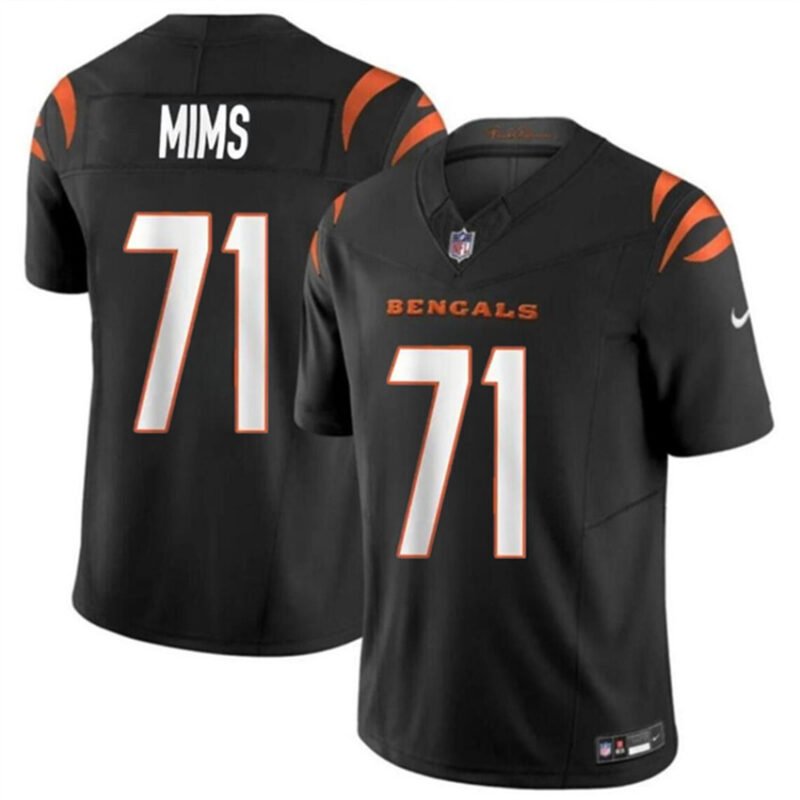 Black Cincinnati Bengals #71 Amarius Mims 2024 Draft F.U.S.E Vapor Untouchable Limited Stitched Jersey - CCB67