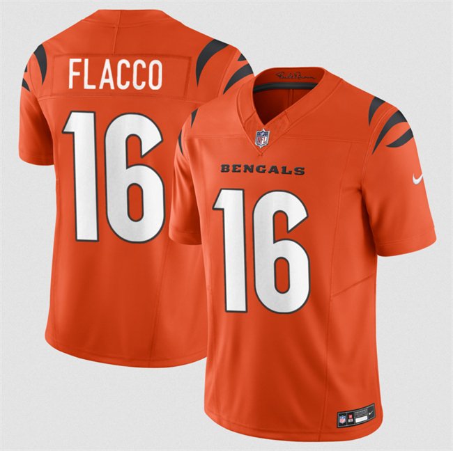 Orange Cincinnati Bengals #16 Joe Flacco 2025 F.U.S.E. Vapor Untouchable Limited Stitched Football Jersey - CCB93