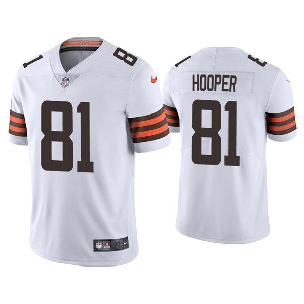 White Cleveland Browns #81 Austin Hooper 2021 Vapor Untouchable Limited Stitched NFL Jersey - CLB95