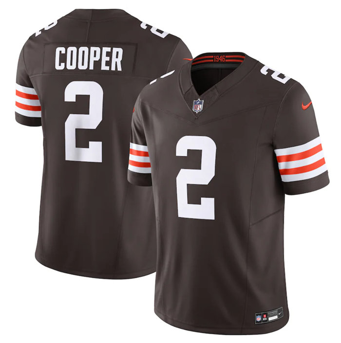 Brown Cleveland Browns #2 Amari Cooper 2023 F.U.S.E. Vapor Untouchable Limited Stitched Jersey - CLB73