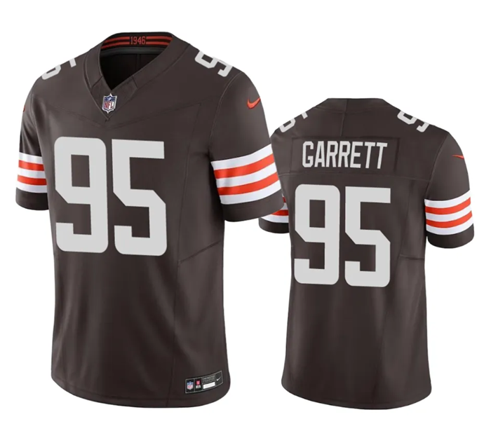 Brown Cleveland Browns #95 Myles Garrett 2023 F.U.S.E. Vapor Untouchable Limited Stitched Jersey - CLB153