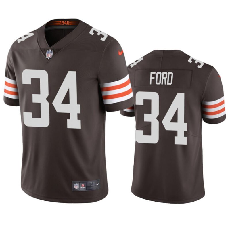 Brown Cleveland Browns #34 Jerome Ford Vapor Stitched Game Jersey - CLB75