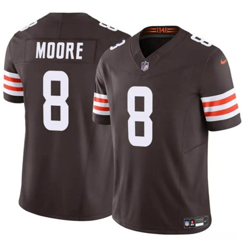 Brown Cleveland Browns #8 Elijah Moore 2023 F.U.S.E Vapor Limited Stitched Football Jersey - CLB103