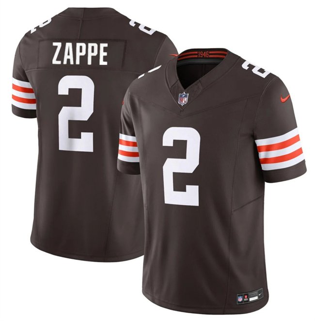 Brown Cleveland Browns #2 Bailey Zappe 2024 F.U.S.E. Vapor Limited Stitched Football Jersey - CLB61