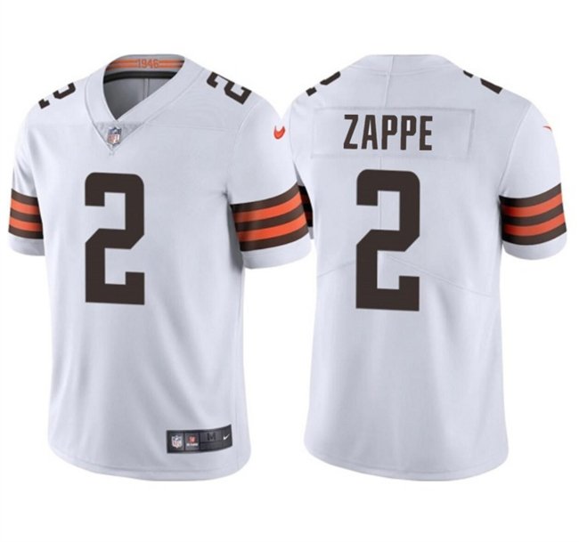 White Cleveland Browns #2 Bailey Zappe Vapor Limited Stitched Football Jersey - CLB207