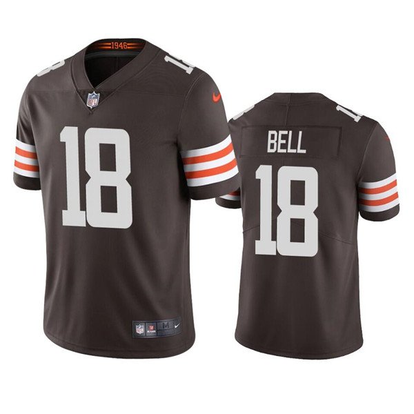 Brown Cleveland Browns #18 David Bell Vapor Untouchable Limited Stitched Jersey - CLB44