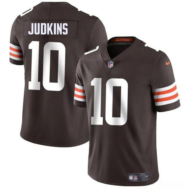 Brown Cleveland Browns #10 Quinshon Judkins 2025 Draft Vapor Untouchable Limited Stitched Football Jersey - CLB39