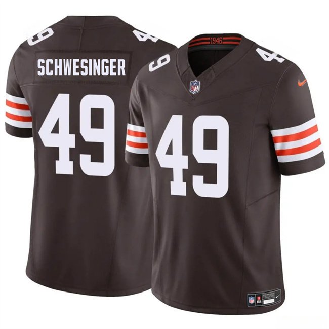 Brown Cleveland Browns #49 Carson Schwesinger 2025 Draft F.U.S.E. Vapor Limited Stitched Football Jersey - CLB272