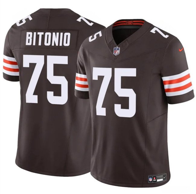 Brown Cleveland Browns #75 Joel Bitonio F.U.S.E. Vapor Limited Stitched Football Jersey - CLB264