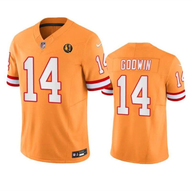 Orange Tampa Bay Buccaneers #14 Chris Godwin 2023 F.U.S.E. Throwback With John Madden Patch Vapor Limited Stitched Football Jersey - TBB96