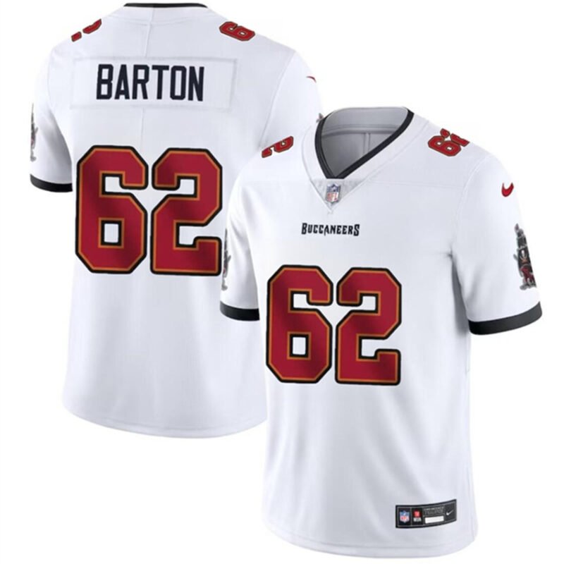 White Tampa Bay Buccaneers #62 Graham Barton 2024 Draft Vapor Limited Stitched Jersey - TBB78