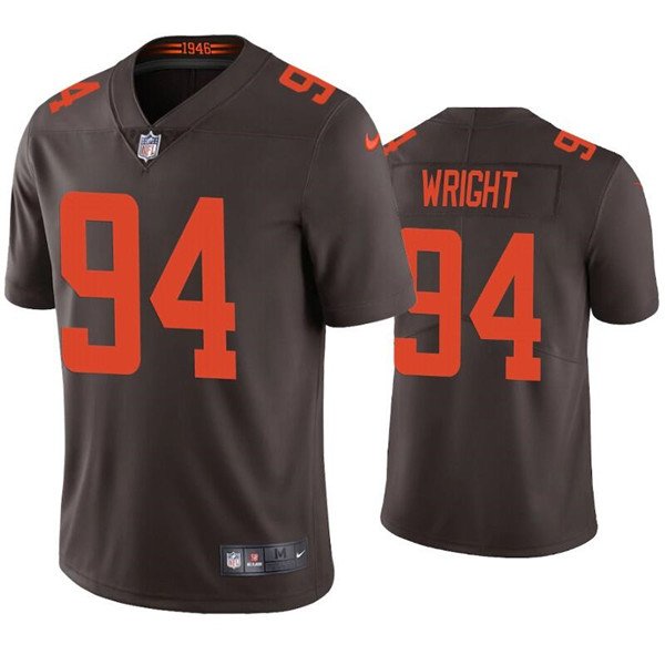 Brown Cleveland Browns #94 Alex Wright Vapor Untouchable Limited Stitched Jersey - CLB107