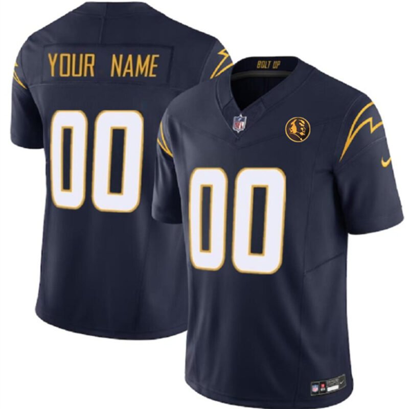 Navy Los Angeles Chargers Active Player Custom 2023 F.U.S.E. With John Madden Patch Vapor Limited Stitched Football Jersey - LCJ21