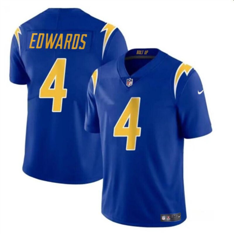 Royal Los Angeles Chargers #4 Gus Edwards Vapor Untouchable Limited Stitched Football Jersey - LCJ241