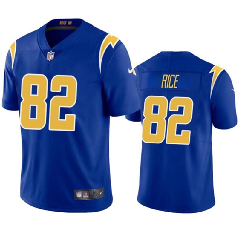 Royal Los Angeles Chargers #82 Brenden Rice 2024 Draft Vapor Limited Stitched Football Jersey - LCJ236