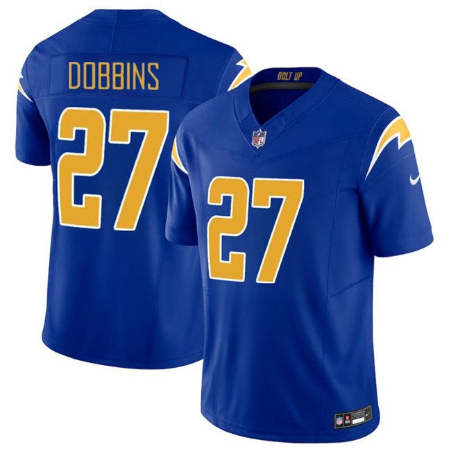 Royal Los Angeles Chargers #27 J.K. Dobbins 2024 F.U.S.E Vapor Limited Stitched Football Jersey - LCJ251