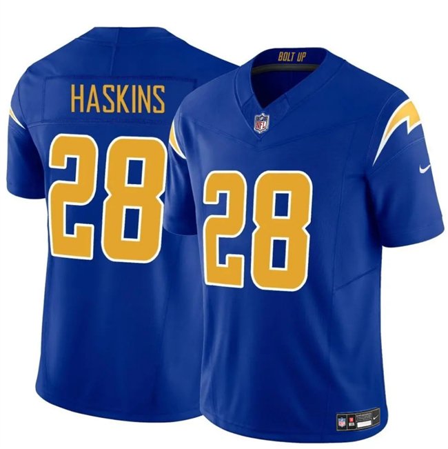 Royal Los Angeles Chargers #28 Hassan Haskins 2024 F.U.S.E Vapor Limited Stitched Football Jersey - LCJ34