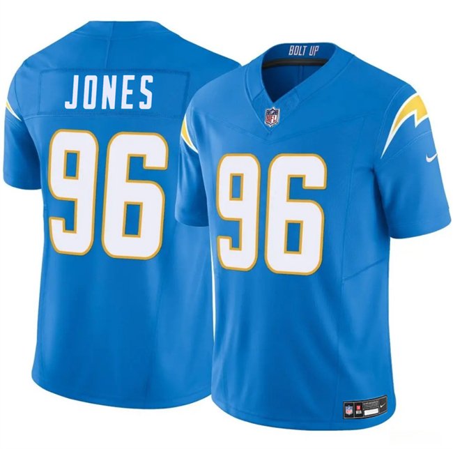 Blue Los Angeles Chargers #96 Naquan Jones 2024 F.U.S.E Vapor Limited Stitched Football Jersey - LCJ58