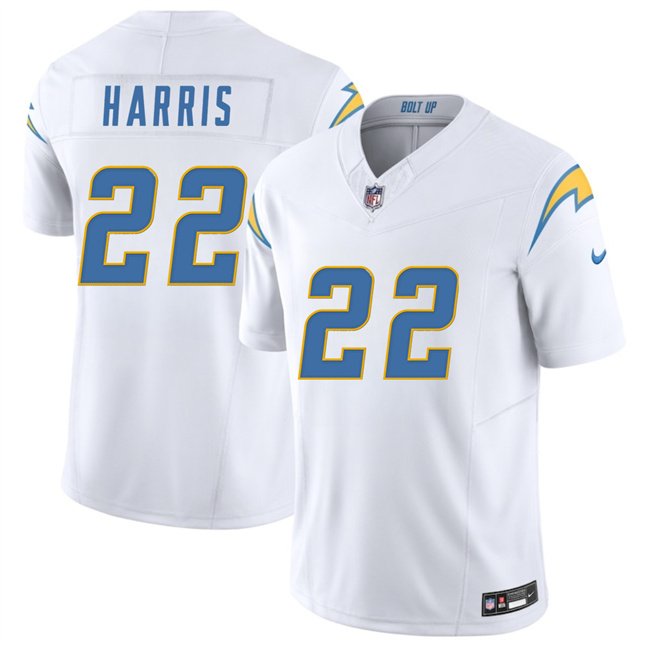 White Los Angeles Chargers #22 Najee Harris 2025 F.U.S.E. Vapor Limited Stitched Football Jersey - LCJ95