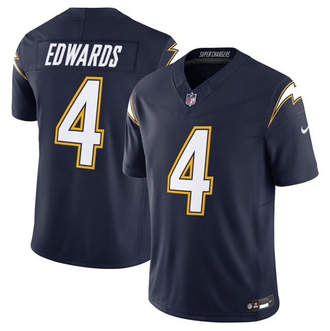 Navy Los Angeles Chargers #4 Taylor Heinicke 2025 F.U.S.E. Alternate Vapor Limited Stitched Football Jersey - LCJ145