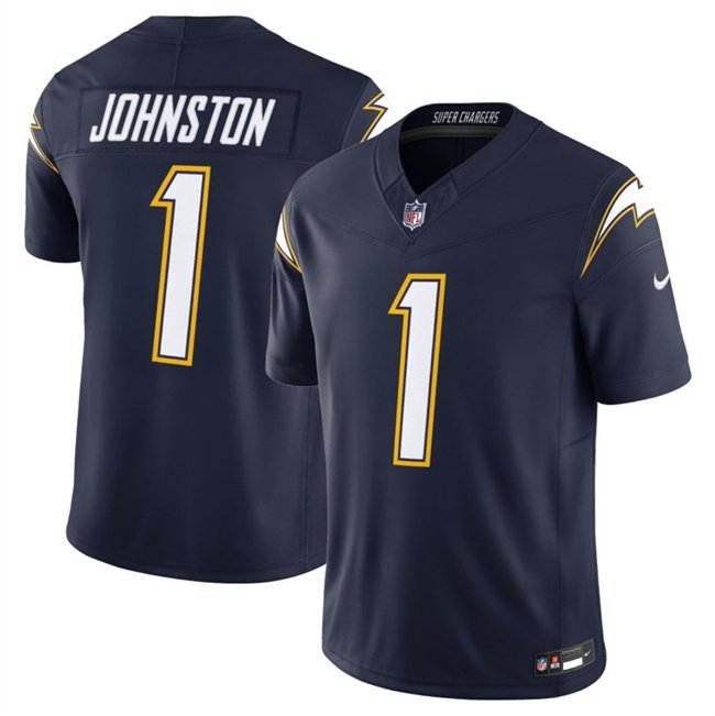 Navy Los Angeles Chargers #1 Quentin Johnston 2025 F.U.S.E. Alternate Vapor Limited Stitched Football Jersey - LCJ218