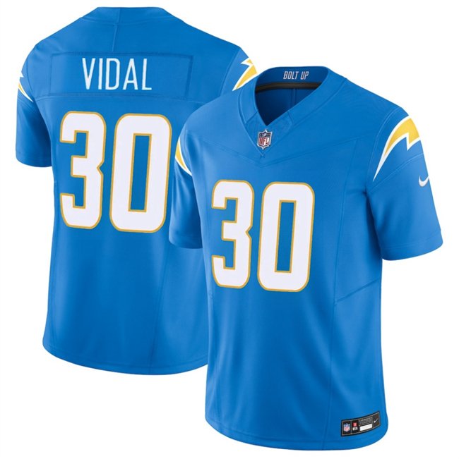 Blue Los Angeles Chargers #30 Kimani Vidal 2025 F.U.S.E. Vapor Limited Stitched Football Jersey - LCJ170