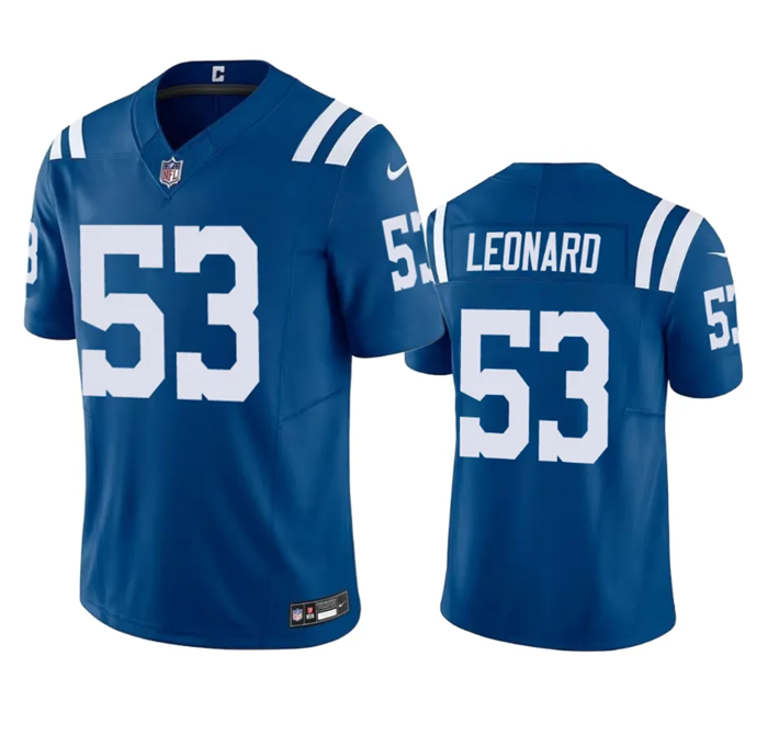 Blue Indianapolis Colts #53 Shaquille Leonard 2023 F.U.S.E Vapor Untouchable Stitched Football Jersey - IDC216
