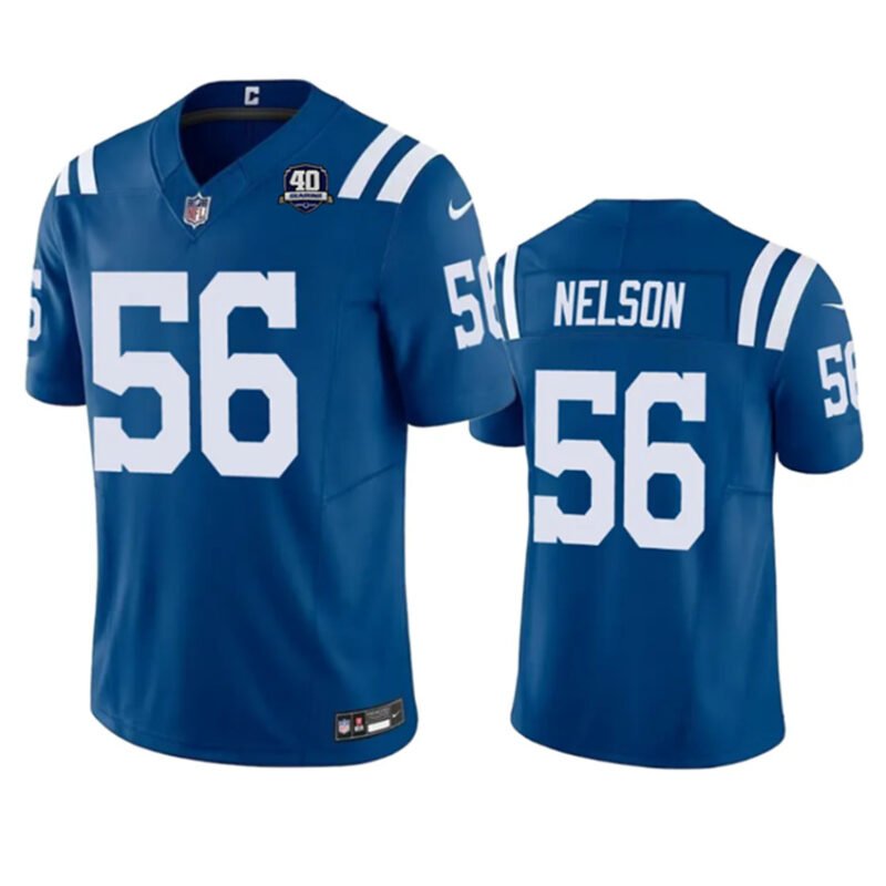 Blue Indianapolis Colts #56 Quenton Nelson 2023 F.U.S.E 40th Anniversary Vapor Untouchable Stitched Football Jersey - IDC167