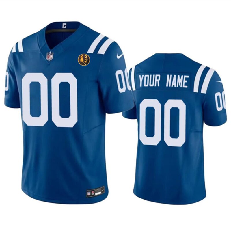 Blue Indianapolis Colts Active Player Custom 2023 F.U.S.E. With John Madden Patch Vapor Limited Stitched Football Jersey - IDC39