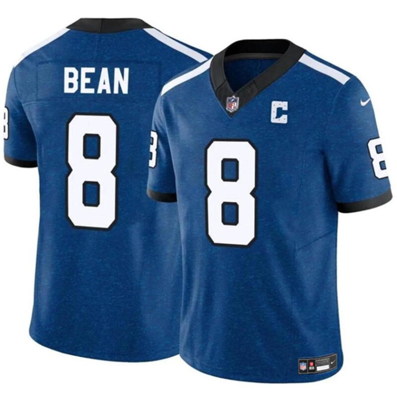 Blue Indianapolis Colts #8 Jason Bean 2024 F.U.S.E. Throwback Vapor Limited Stitched Football Jersey - IDC219
