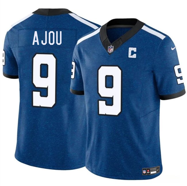 Blue Indianapolis Colts #9 Ajou Ajou 2025 F.U.S.E. Throwback Vapor Limited Stitched Football Jersey - IDC161