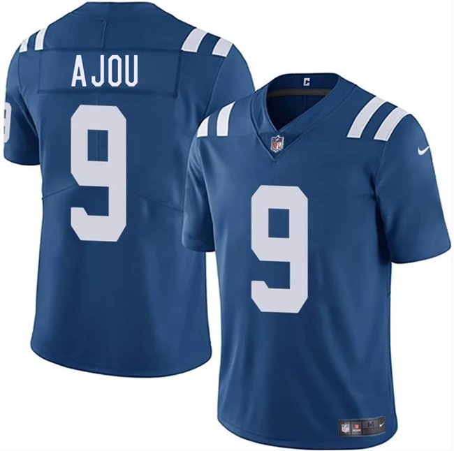 Blue Indianapolis Colts #9 Ajou Ajou 2025 Vapor Limited Stitched Football Jersey - IDC243