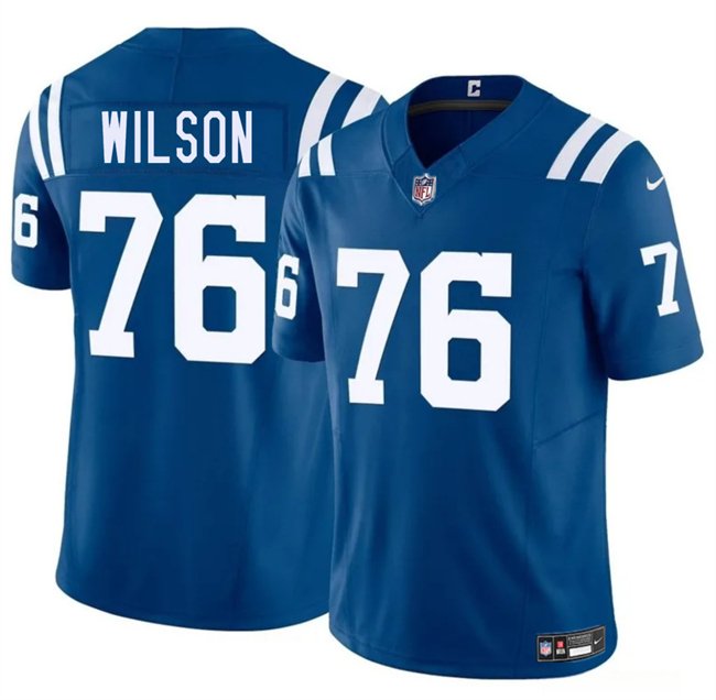 Blue Indianapolis Colts #76 Jack Wilson 2025 F.U.S.E. Vapor Limited Stitched Football Jersey - IDC180