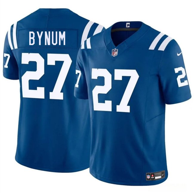 Blue Indianapolis Colts #27 Cam Bynuml 2025 F.U.S.E. Vapor Limited Stitched Football Jersey - IDC52