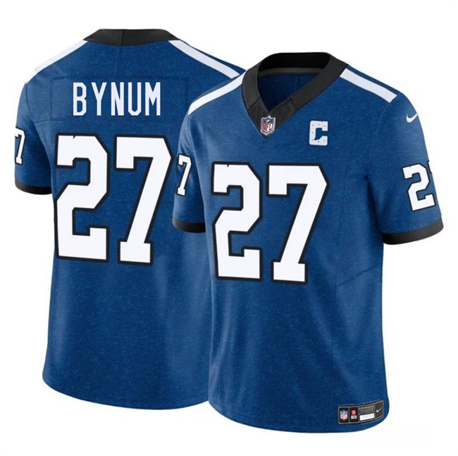 Blue Indianapolis Colts #27 Cam Bynum 2025 F.U.S.E. Throwback Vapor Limited Stitched Football Jersey - IDC31