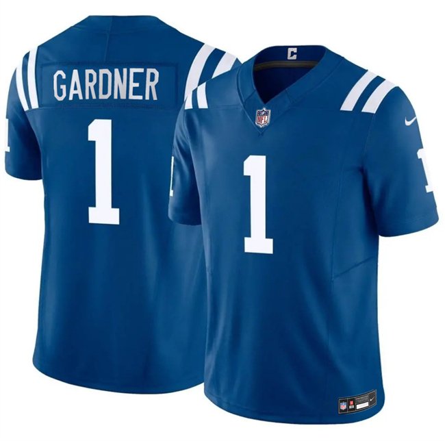 Blue Indianapolis Colts #1 Sauce Gardner 2025 F.U.S.E. Vapor Limited Stitched Football Jersey - IDC186