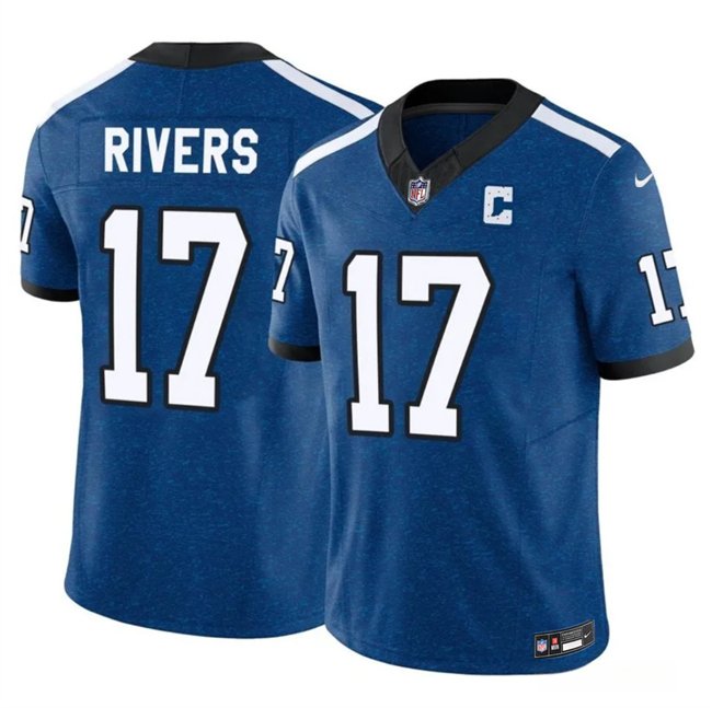 Blue Indianapolis Colts #17 Philip Rivers 2025 F.U.S.E. Throwback Vapor Limited Stitched Football Jersey - IDC98