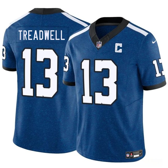 Blue Indianapolis Colts #13 Laquon Treadwell 2025 F.U.S.E. Throwback Vapor Limited Stitched Football Jersey - IDC125