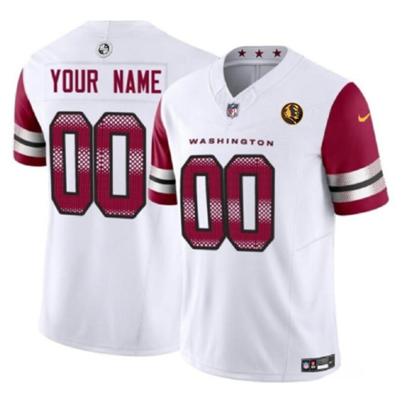 White Washington Commanders Active Player Custom 2023 F.U.S.E. With John Madden Patch Vapor Limited Stitched Football Jersey - WAC47