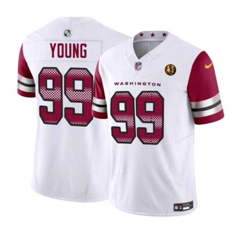 White Washington Commanders #99 Chase Young 2023 F.U.S.E. With John Madden Patch Vapor Limited Stitched Football Jersey - WAC213