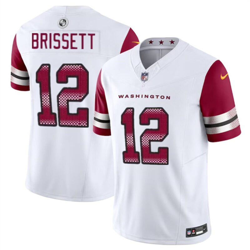White Washington Commanders #12 Jacoby Brissett 2023 F.U.S.E. Vapor Limited Stitched Football Jersey - WAC31