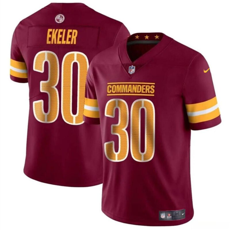 Burgundy Washington Commanders #30 Austin Ekeler Vapor Limited Stitched Football Jersey - WAC126