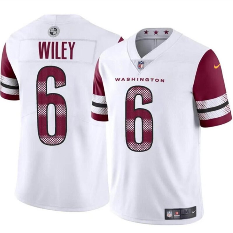 White Washington Commanders #6 Michael Wiley 2024 Vapor Limited Stitched Football Jersey - WAC203