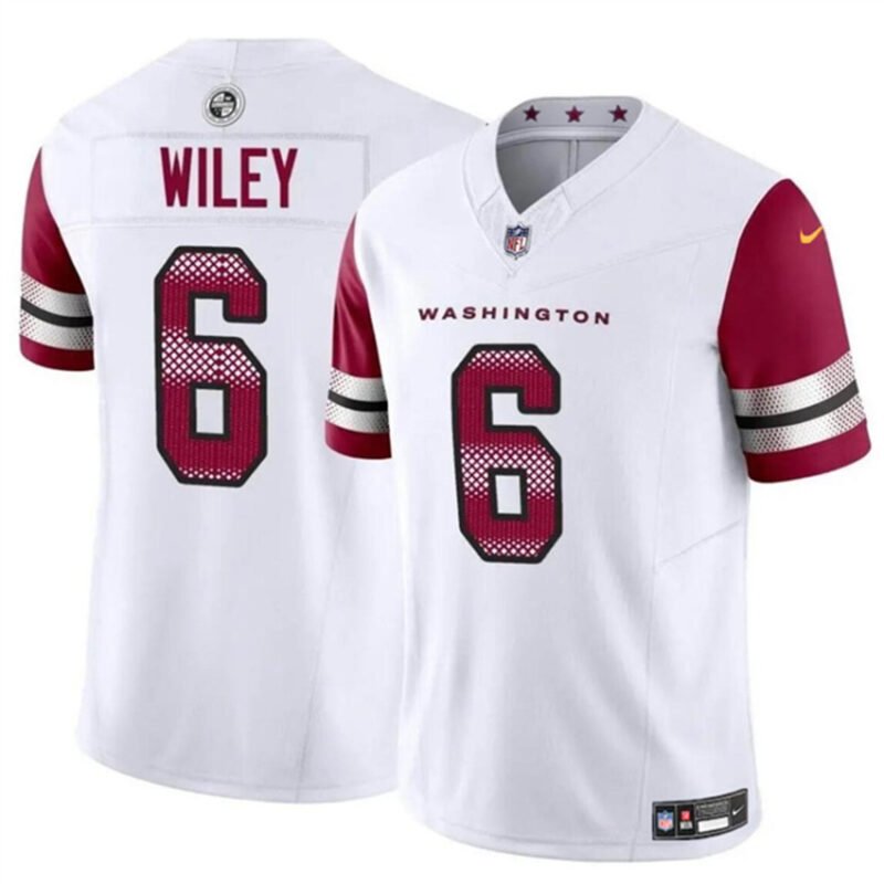 White Washington Commanders #6 Michael Wiley 2024 F.U.S.E Vapor Limited Stitched Football Jersey - WAC15