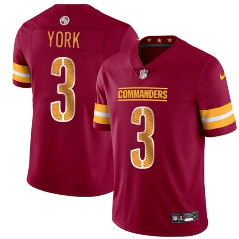 Burgundy Washington Commanders #3 Cade York 2024 Vapor Limited Stitched Football Jersey - WAC144