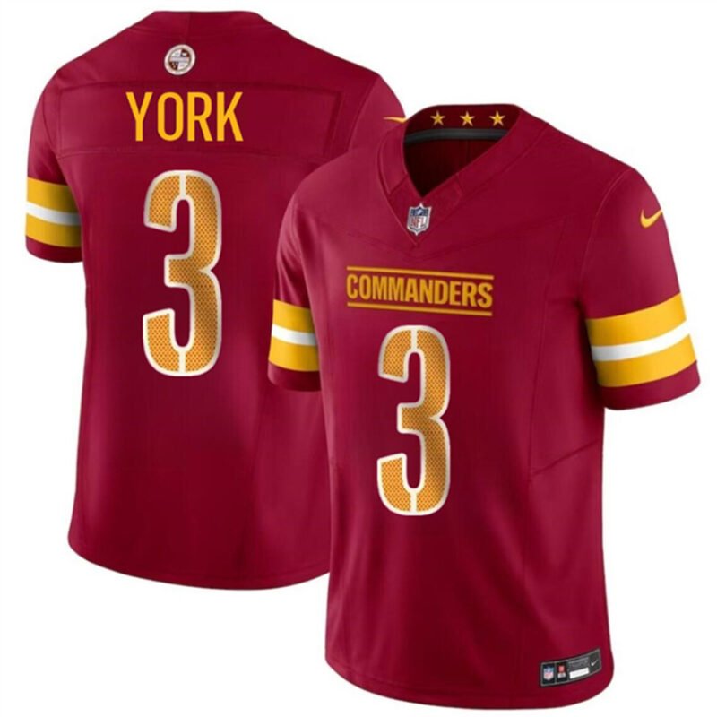 Burgundy Washington Commanders #3 Cade York 2024 F.U.S.E Vapor Limited Stitched Football Jersey - WAC87